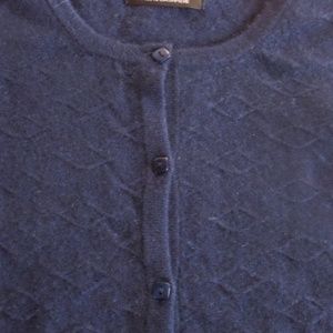Cashmere cardigan: Long sleeve Petite S. Navy new,